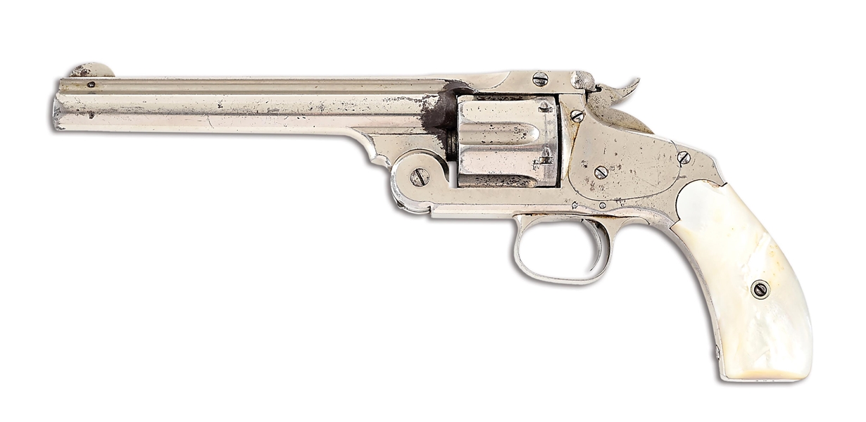 (A) RARE SMITH & WESSON NEW MODEL NO. 3 FRONTIER SINGLE ACION REVOLVER WITH POLICE PROVENANCE.