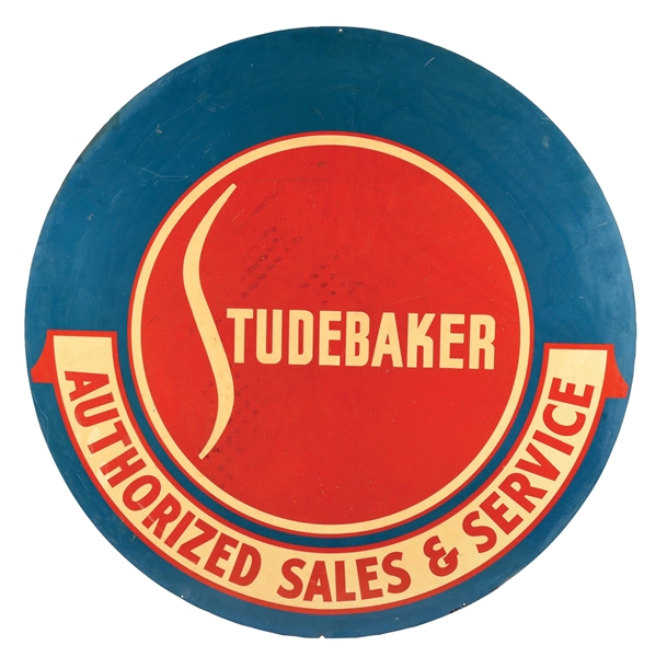 STUDEBAKER AUTHORIZED SALES & SERVICE STATION SIGN.