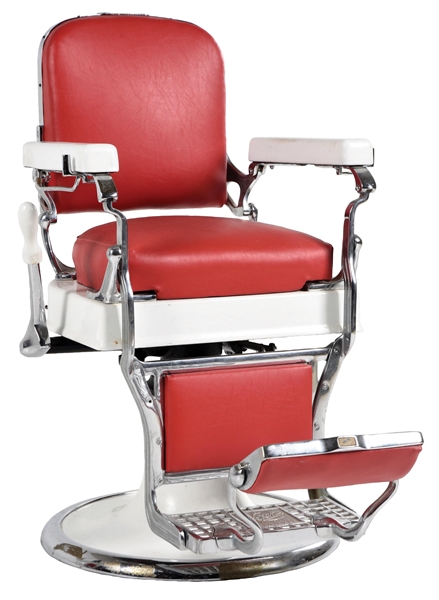 ORIGINAL KOKEN CO. PORCELAIN BARBER CHAIR