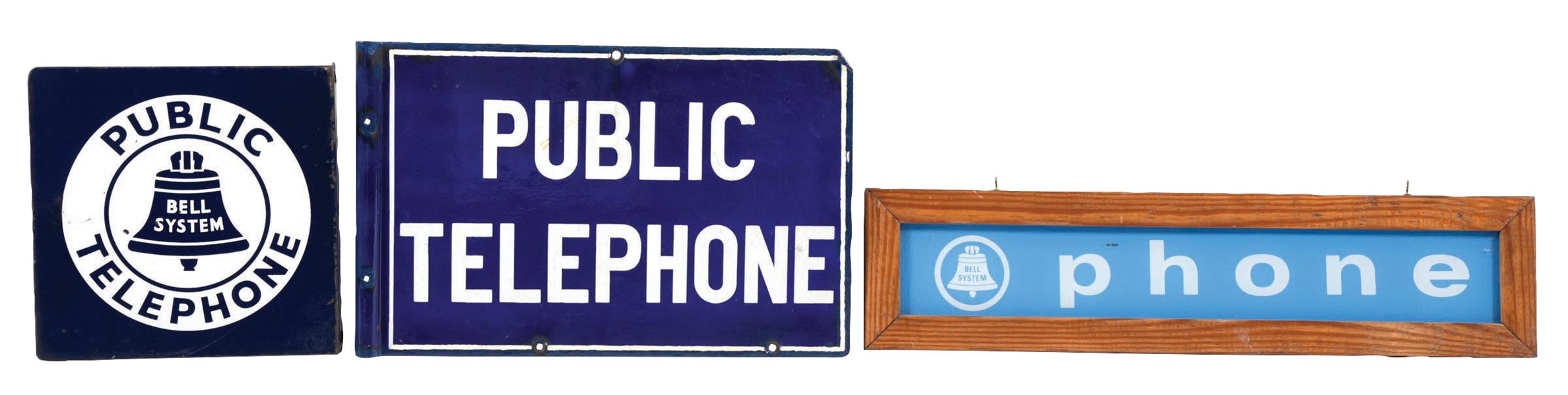 COLLECTION OF 3 BELL TELEPHONE SIGNAGE