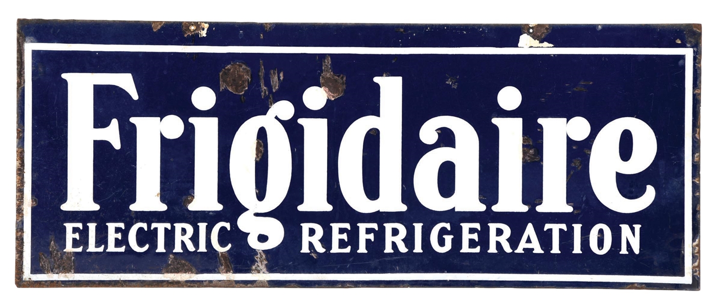 FRIGIDAIRE ELECTRIC REFRIGERATION PORCELAIN SIGN