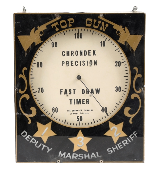 CHRONDEK PRECISION TIMER FROM TOP GUN DEPUTY MARSHALL SHERIFF ARCADE MACHINE