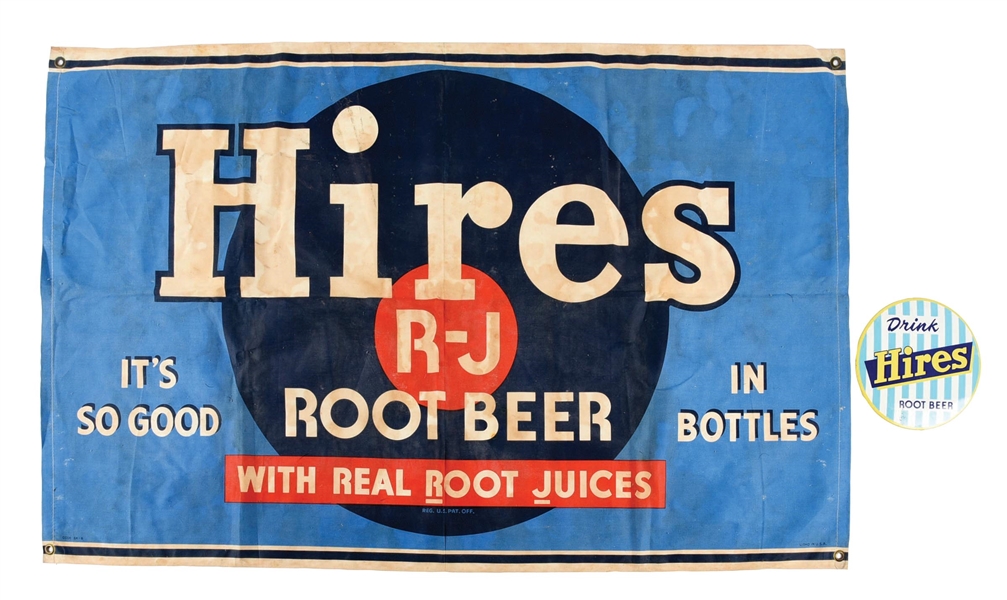 COLLECTION OF 2 HIRES ROOT BEER SIGNS