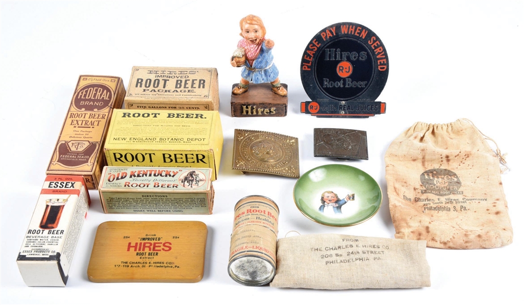 COLLECTION OF 14 HIRES ROOT BEER ADVERTISING ITEMS