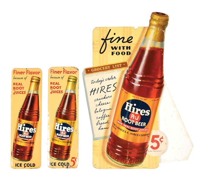 COLLECTION OF 3 HIRES ROOT BEER SIGNS