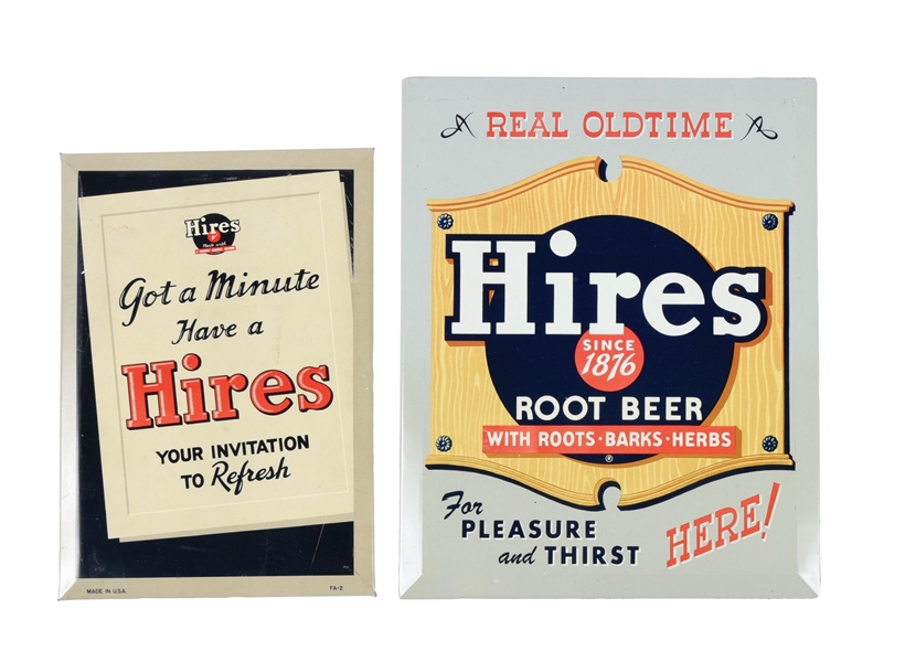 COLLECTION OF 2 HIRES ROOT BEER SIGNS