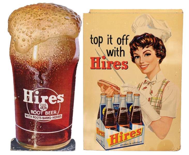 COLLECTION OF 2 HIRES ROOT BEER SIGNS