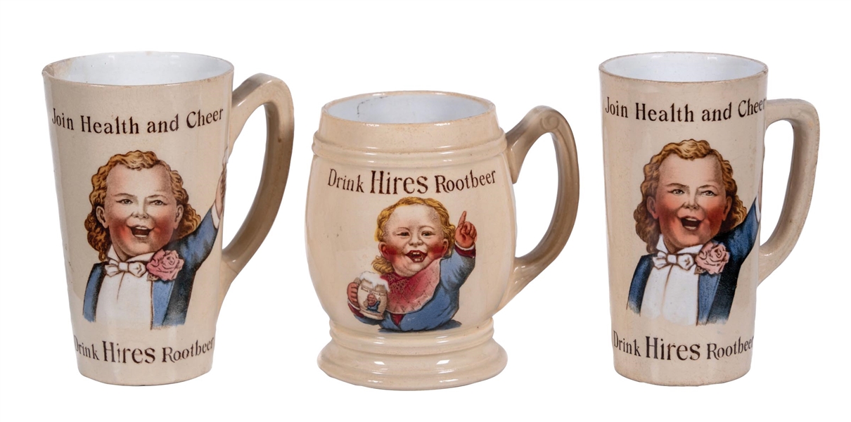 COLLECTION OF 3: HIRES UGLY KID MUGS