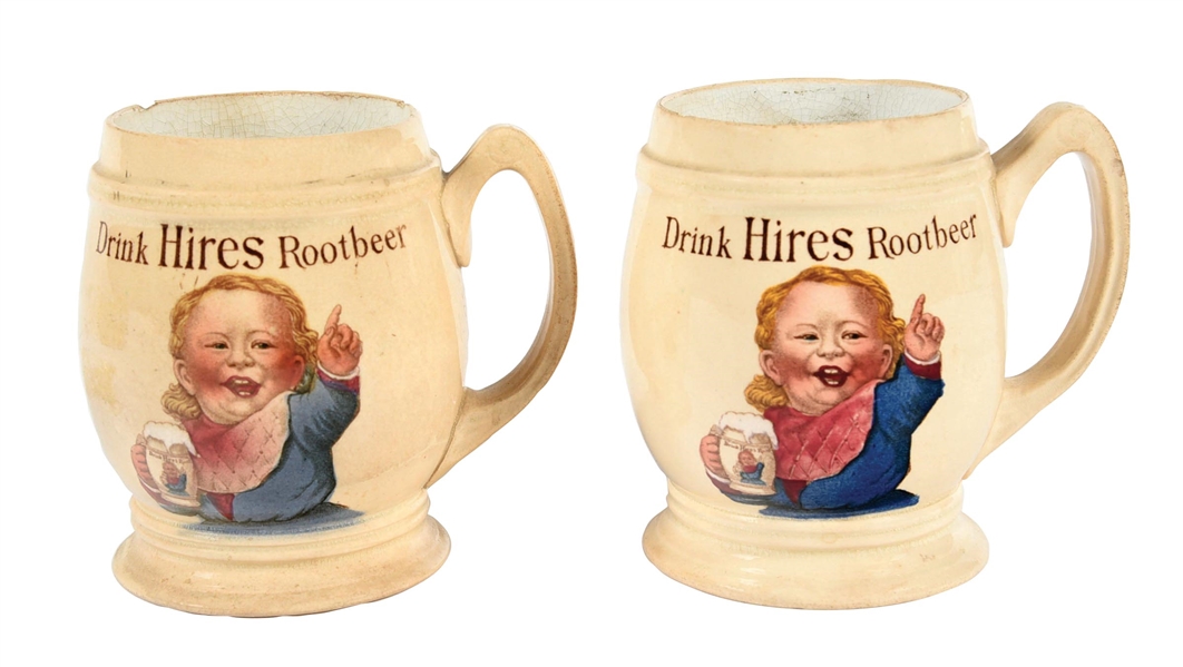 COLLECTION OF 2 HIRES ROOT BEER UGLY KID MUGS