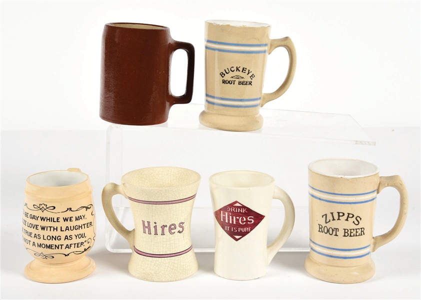 COLLECTION OF 6 ROOT BEER MUGS