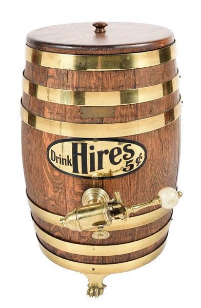 HIRES ROOT BEER WOODEN SYRUP DISPENSER BARREL