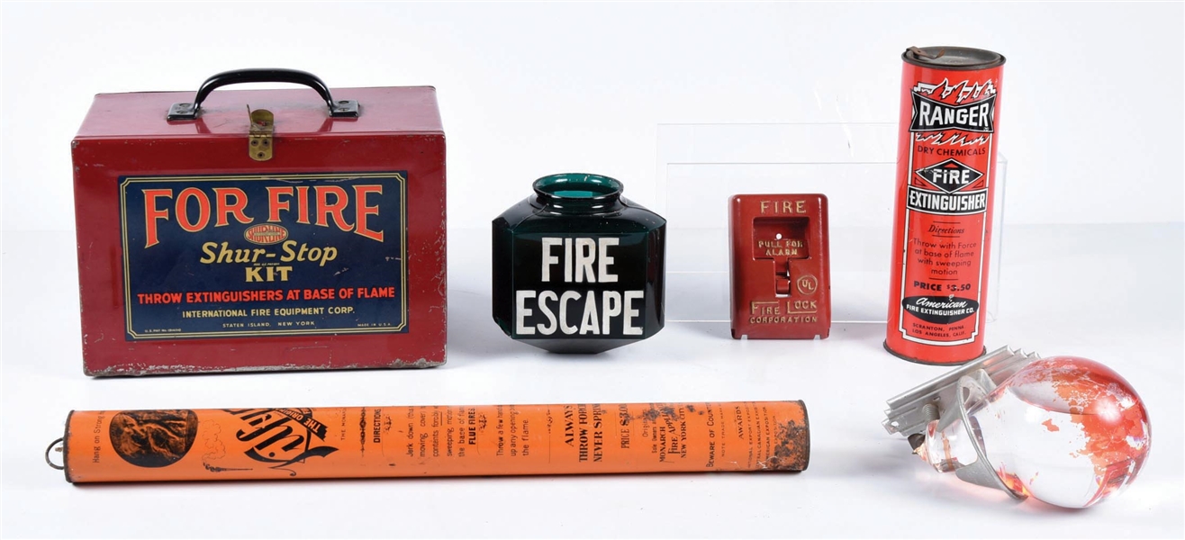 COLLECTION OF 7 FIRE PROTECTION ITEMS