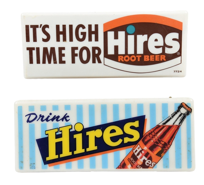 COLLECTION OF 2 LIGHT-UP HIRES ROOT BEER SIGNS
