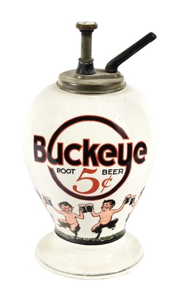 BUCKEYE ROOT BEER CERAMIC SYRUP DISPENSER