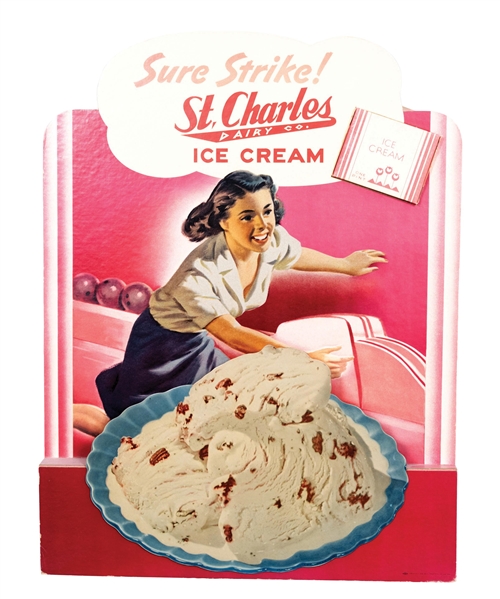 ST. CHARLES ICE CREAM 3D EASELBACK DISPLAY