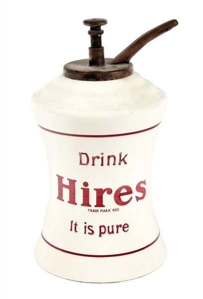 HIRES ROOT BEER CERAMIC SYRUP DISPENSER