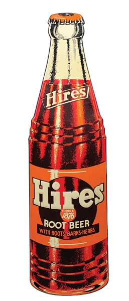 HIRES ROOT BEER EMBOSSED TIN BOTTLE SIGN