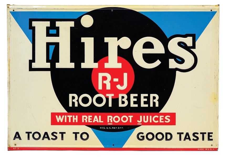 HIRES ROOT BEER TIN ADVERTISING SIGN