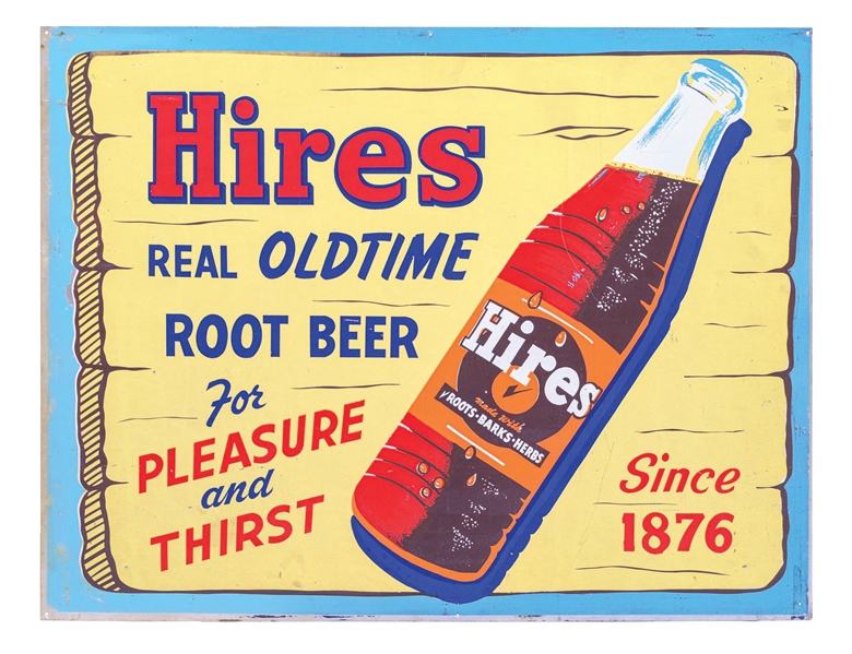 ALUMINUM HIRES ROOT BEER ADVERTISING SIGN