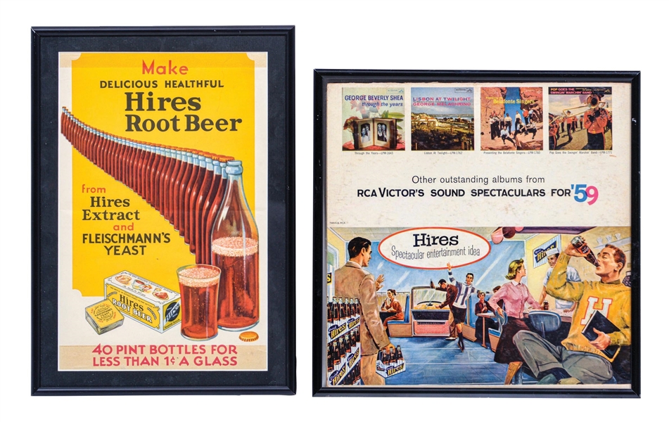 COLLECTION OF 2 HIRES ROOT BEER ADVERTISING ITEMS