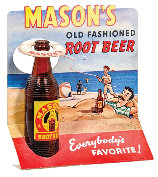 MASONS ROOT BEER CARDBOARD BOTTLE DISPLAY