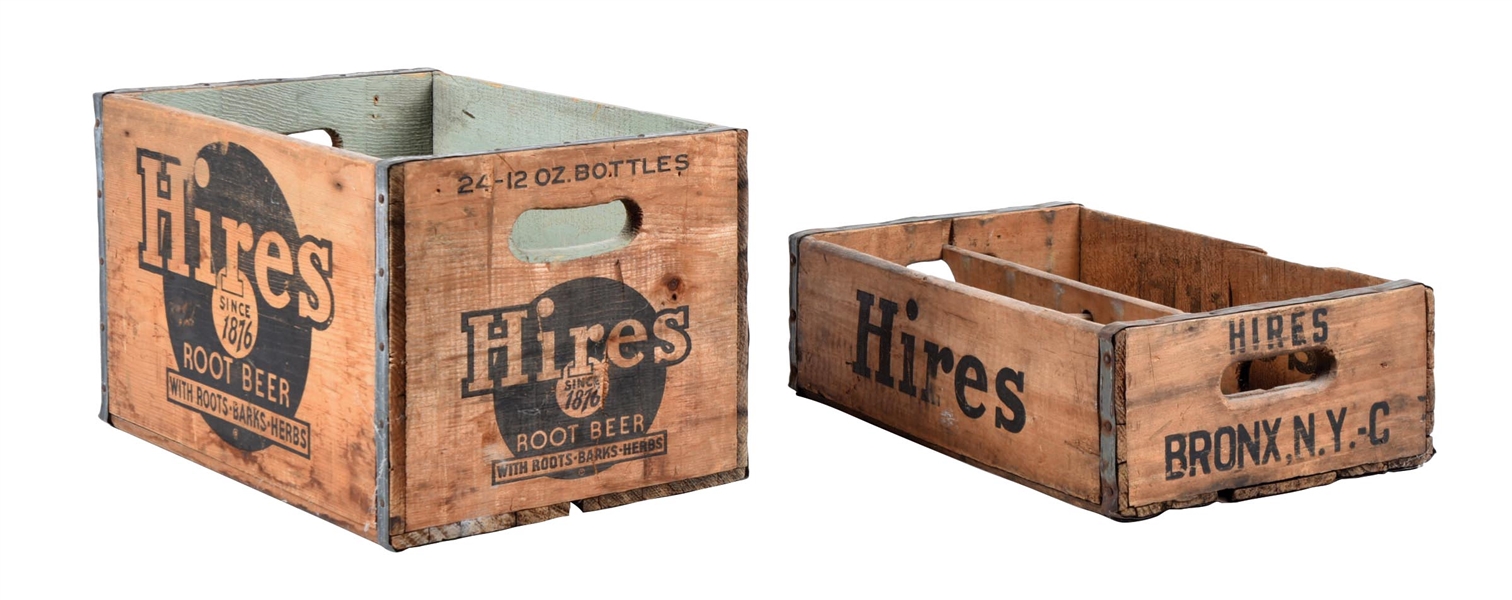 COLLECTION OF 2 HIRES BOTTLE CRATES