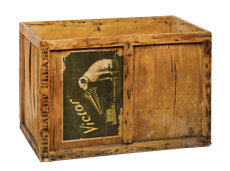 LARGE WOODEN VICTOR SHIPPING CRATE