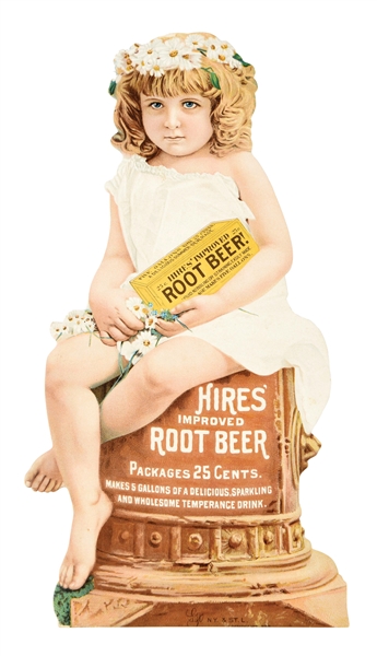 HIRES IMPROVED ROOT BEER PAPER LITHOGRAPH W/ CHILD GRAPHIC