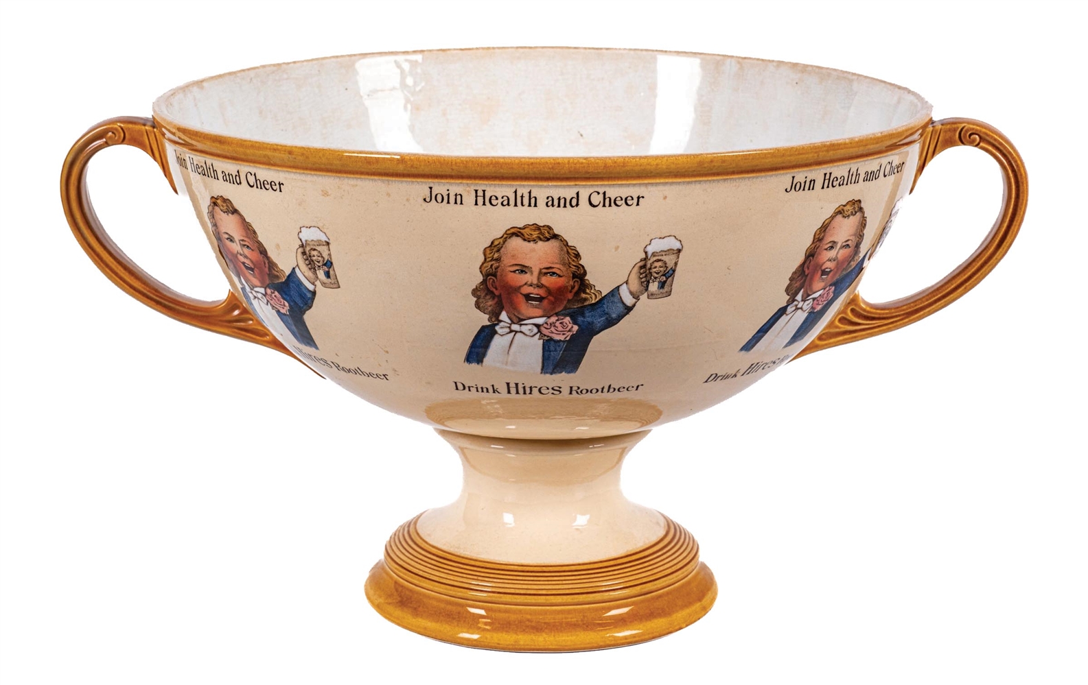 RARE HIRES ROOT BEER PUNCH BOWL W/ UGLY KID GRAPHICS
