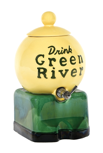 "DRINK GREEN RIVER" SODA FOUNTAIN SYRUP DISPENSER