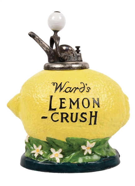 WARDS LEMON CRUSH CERAMIC SYRUP DISPENSER