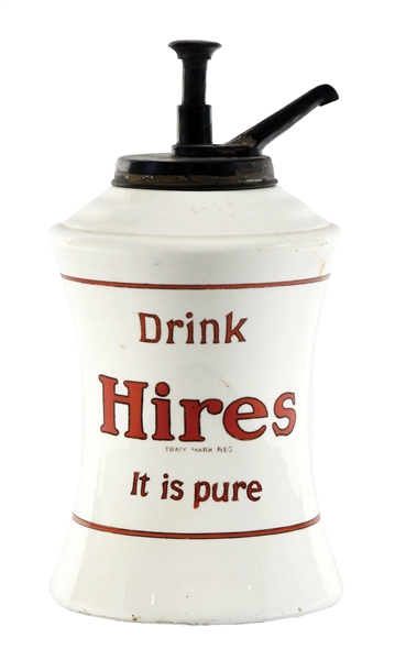 HIRES ROOT BEER CERAMIC SYRUP DISPENSER