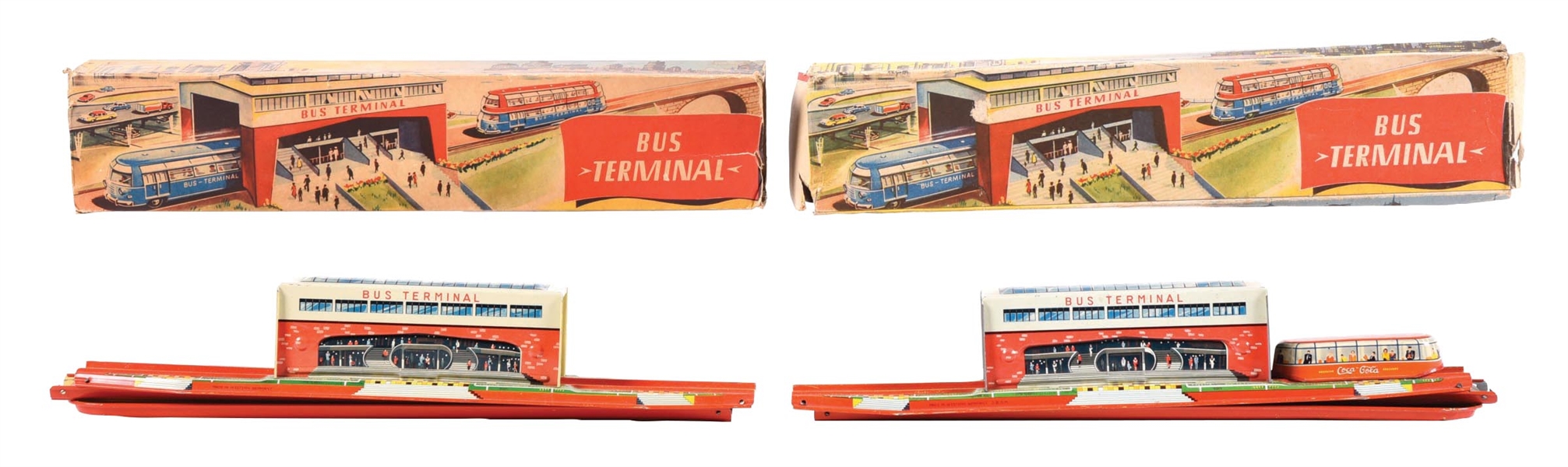 COLLECTION OF 2 BUS TERMINAL TOYS