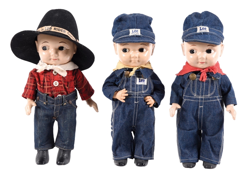 COLLECTION OF 3 BUDDY LEE DOLLS