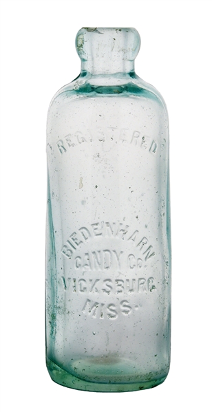 BIEDENHARN CANDY CO. HUTCHINSON BOTTLE