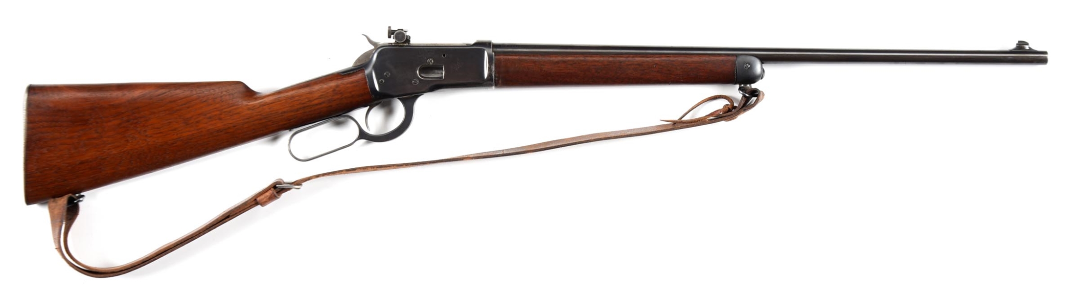 (C) WINCHESTER MODEL 53 LEVER ACTION RIFLE.