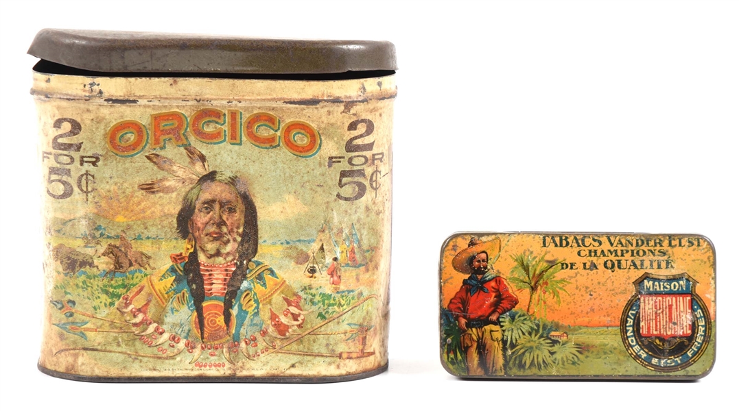 LOT OF 2 TOBACCO TINS