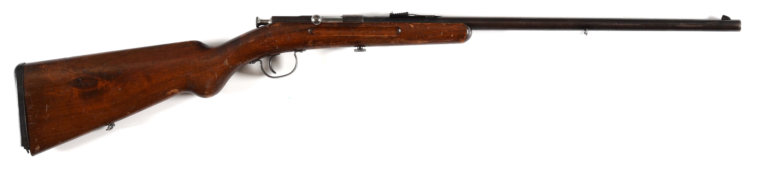 (C) VALMET "URAVA" M-49 SINGLE SHOT .22 LR BOLT ACTION RIFLE.	