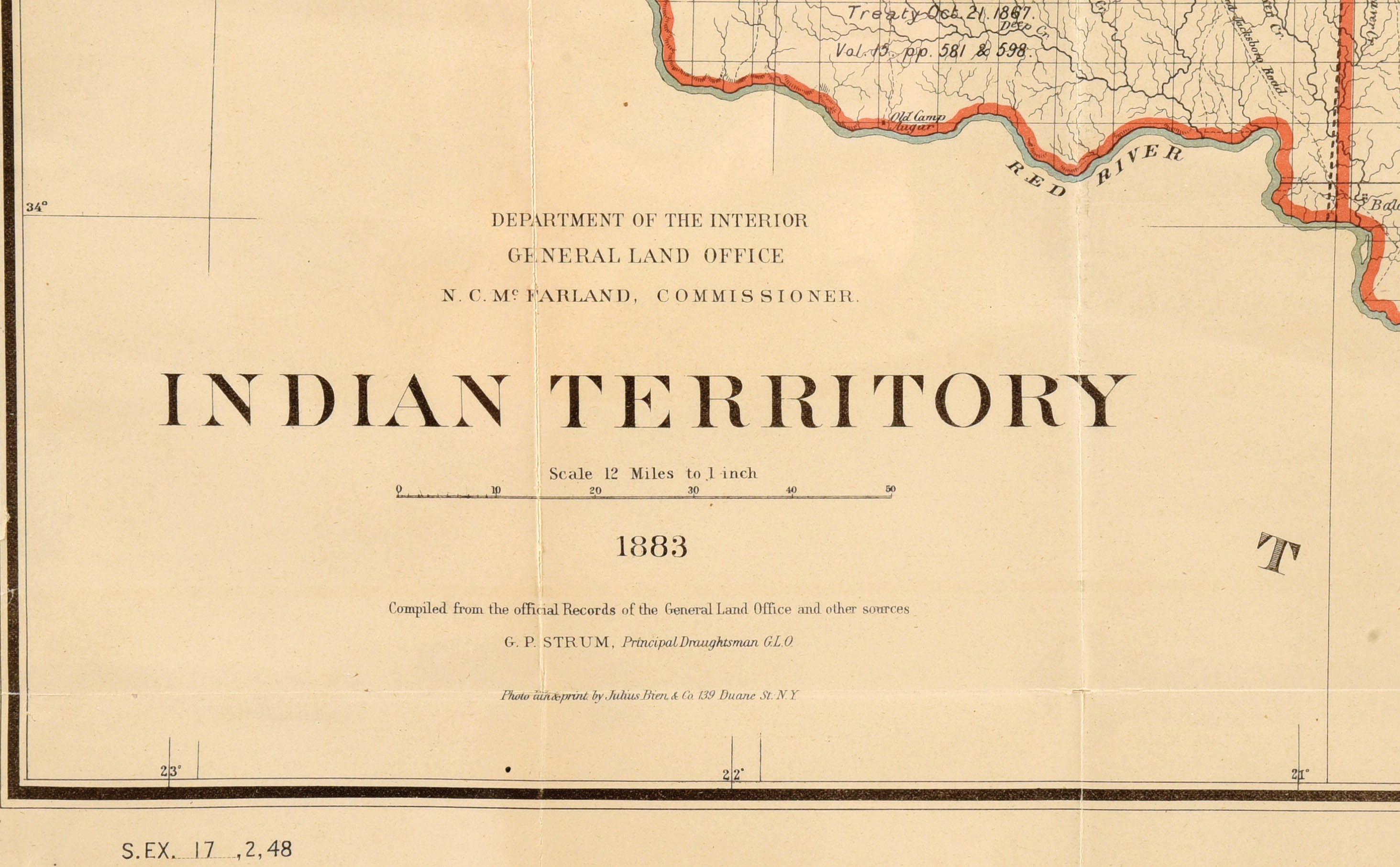 Lot Detail - INDIAN TERRITORY - DEPARTMENT OF THE INTERIOR GENERAL LAND ...