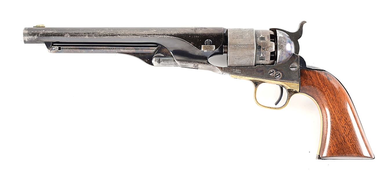 (A) CIVILIAN COLT 1860 ARMY PERCUSSION REVOLVER.