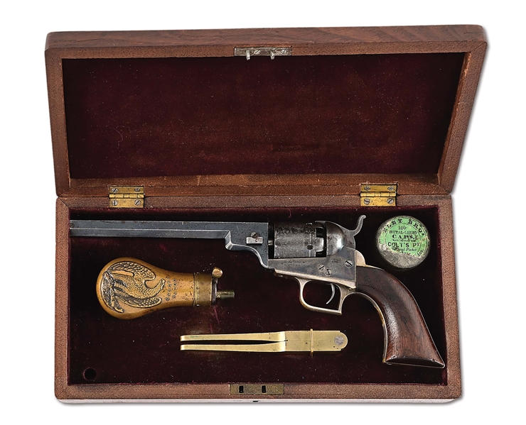 (A) VERY FINE CASED COLT MODEL 1848 BABY DRAGOON PERCUSSION REVOLVER.