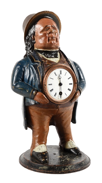 BRADLEY & HUBBARD CAST IRON FIGURAL CLOCK