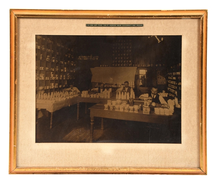 FRAMED 1917 PHOTO OF KOKEN SHAVING MUG DECORATING ROOM