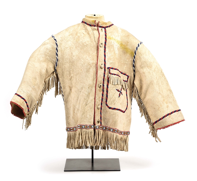 CHILDS BEADED AND FRINGED HIDE JACKET 