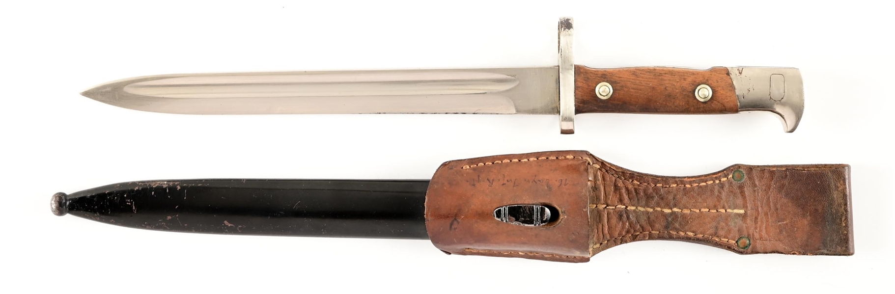 M1871/84 W.K.&C BAYONET WITH NAME AND REGIMENTAL MARKED FROG.