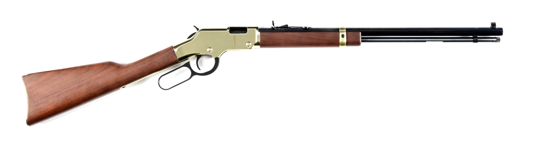 (M) BOXED HENRY GOLDEN BOY LEVER ACTION RIFLE IN .22 MAGNUM.