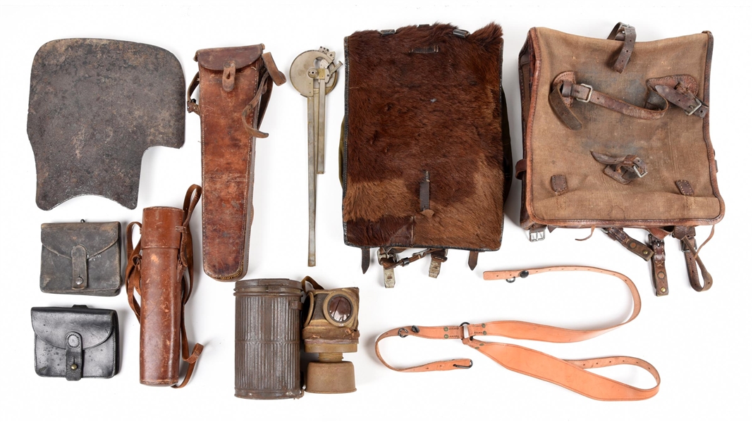 LOT OF GERMAN WWI-WWII FIELD GEAR. 