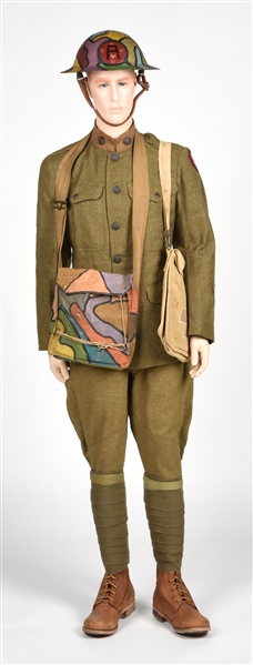 US WWI AMBULANCE SERVICE UNIFORM DISPLAY MANNEQUIN. 