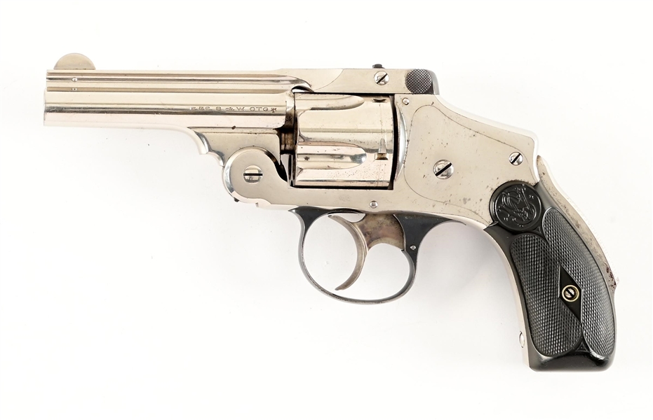 (C) SMITH & WESSON 4TH MODEL .38 HAMMERLESS LEMON SQUEEZER DOUBLE ACTION REVOLVER.