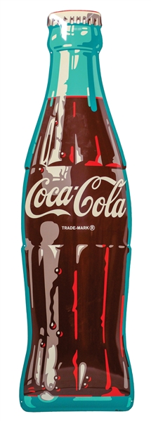 DIE-CUT 6 COCA-COLA TIN BOTTLE SIGN